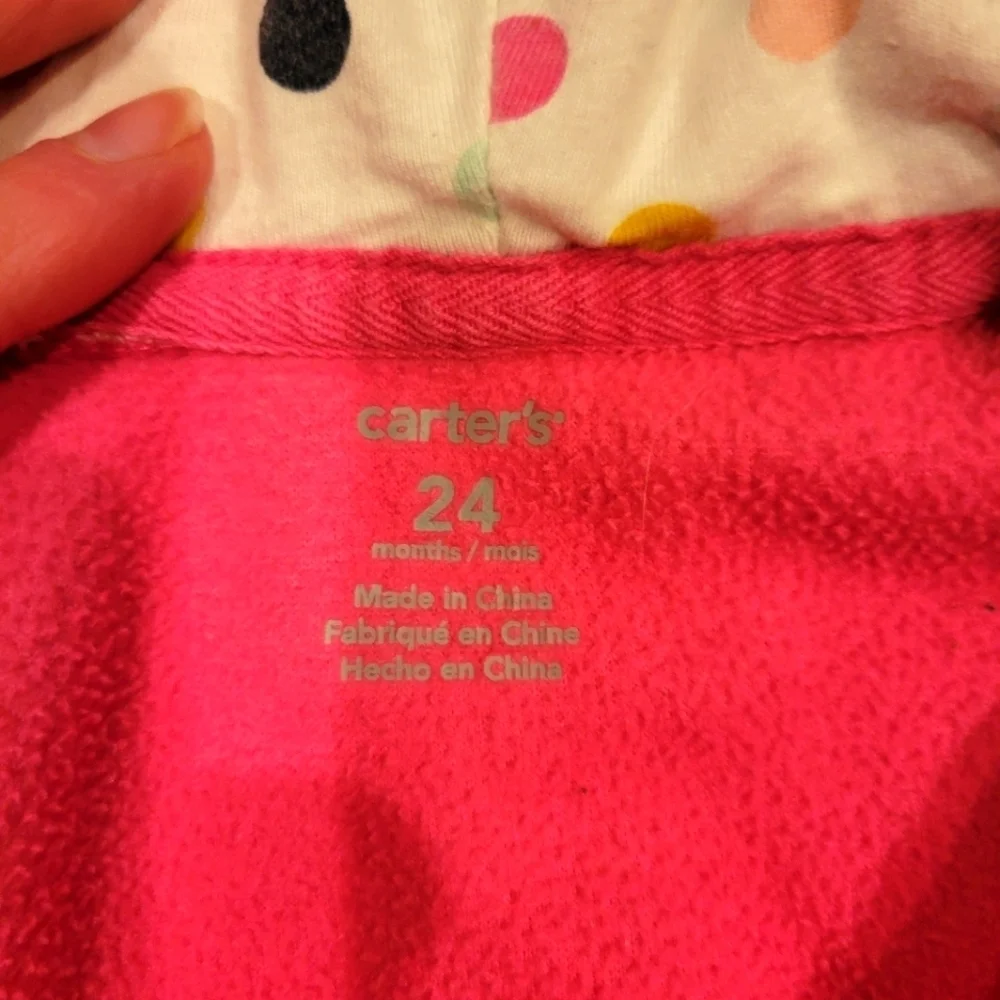 Carter's Hooded Fox Fleece Jumpsuit Size 24 Months